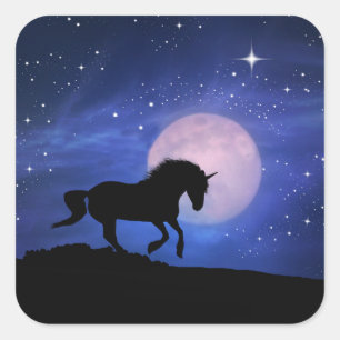 Unicorn and Stars Stickers