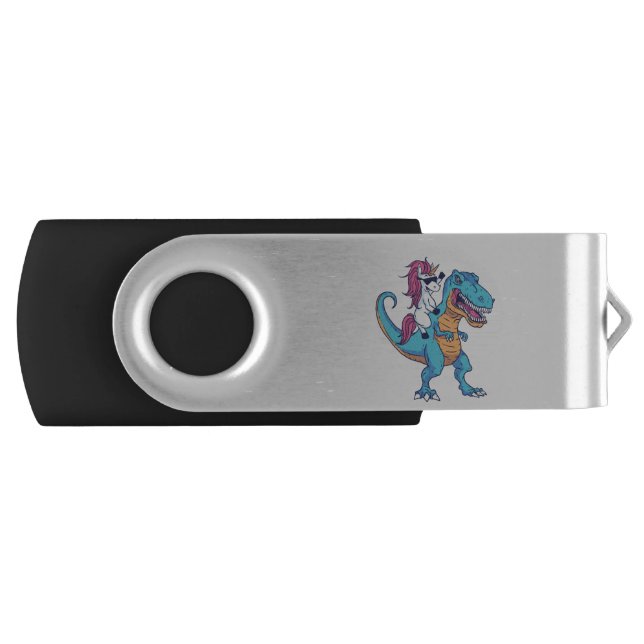 Unicorn and T-Rex Flash Drive (Front)
