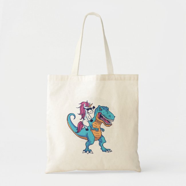 Unicorn and T-Rex Tote Bag