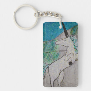 Unicorn and Waterfall Keychain
