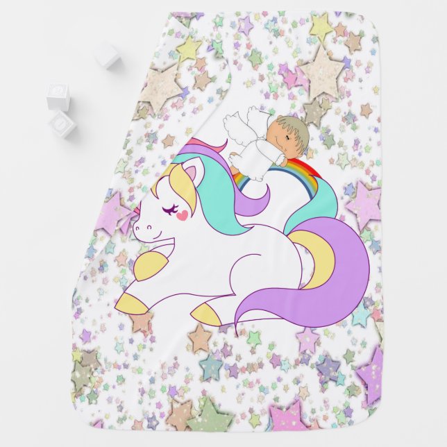 Unicorn Angel  Baby Blanket (In Situ)
