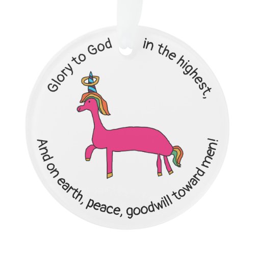 Unicorn Angel Ornament