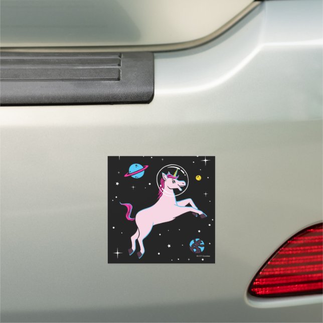 Unicorn Animals In Space Car Magnet (In Situ)