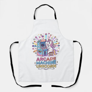 Unicorn Arcade Machine Unicorn Print Ready POD Art Apron