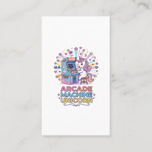 Unicorn Arcade Machine Unicorn Print Ready POD Art Business Card