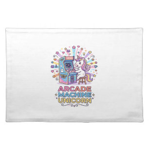 Unicorn Arcade Machine Unicorn Print Ready POD Art Cloth Placemat