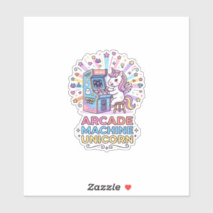 Unicorn Arcade Machine Unicorn Print Ready POD Art Sticker