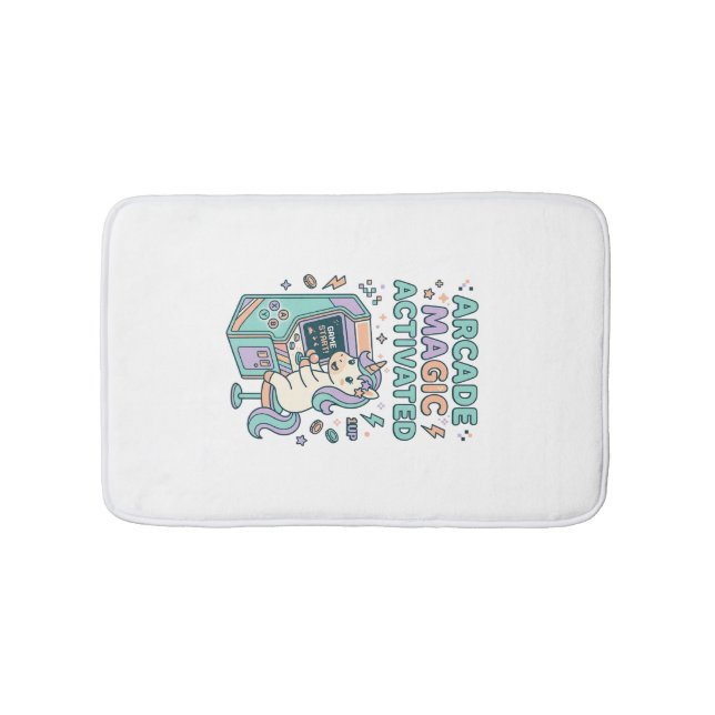Unicorn Arcade Magic Activated Trendy Product Grap Bath Mat (Front)