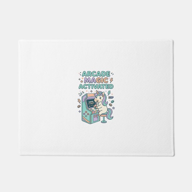Unicorn Arcade Magic Activated Trendy Product Grap Doormat (Front)