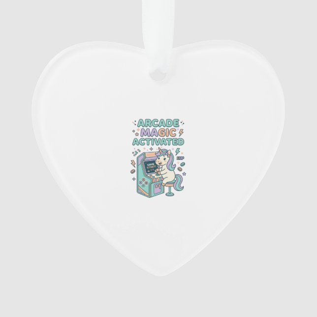 Unicorn Arcade Magic Activated Trendy Product Grap Ornament (Front)