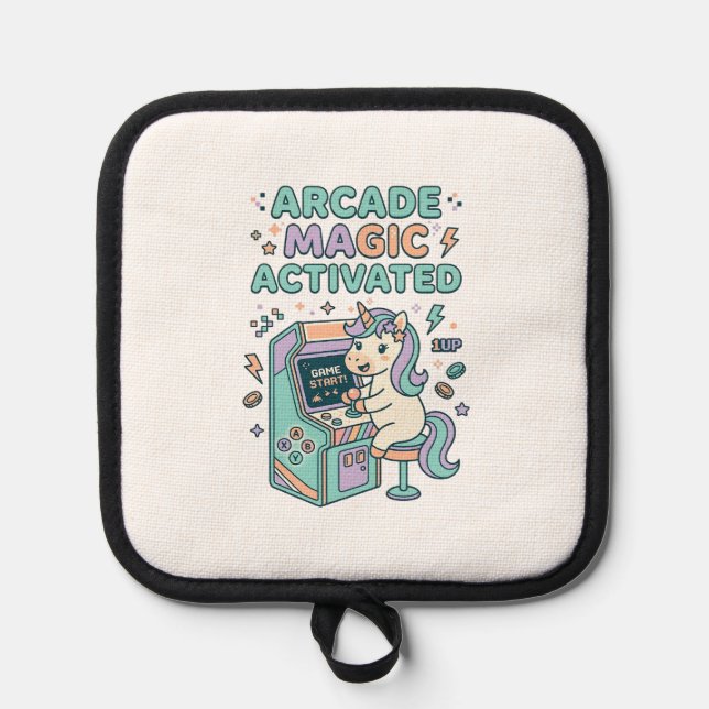 Unicorn Arcade Magic Activated Trendy Product Grap Pot Holder (Front)