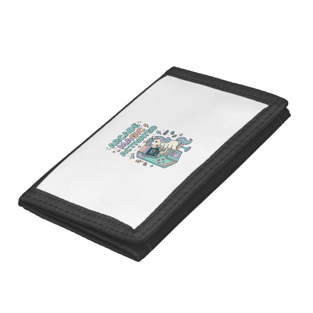 Unicorn Arcade Magic Activated Trendy Product Grap Trifold Wallet (Bottom)