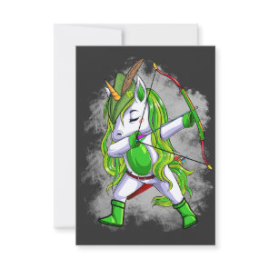 Unicorn Archer St Patrick Dabbing Unicorn Archery  Save The Date