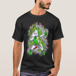 Unicorn Archer St Patrick Dabbing Unicorn Archery  T-Shirt