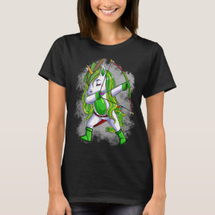 Unicorn Archer St Patrick Dabbing Unicorn Archery T-Shirt