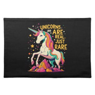 Unicorn are real just rare cloth placemat