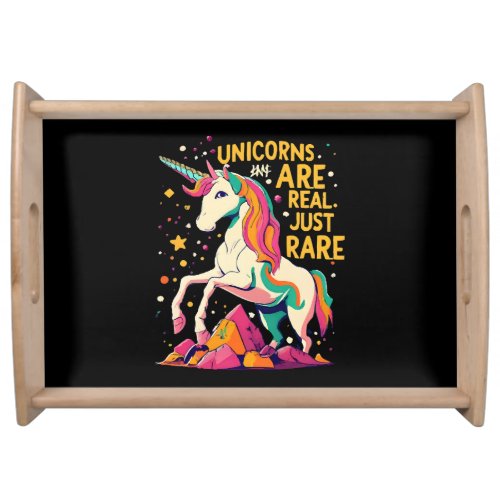 Unicorn are real just rare serving tray