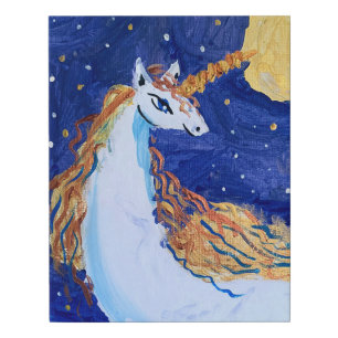 Unicorn "Art by Kids" Faux Canvas Print