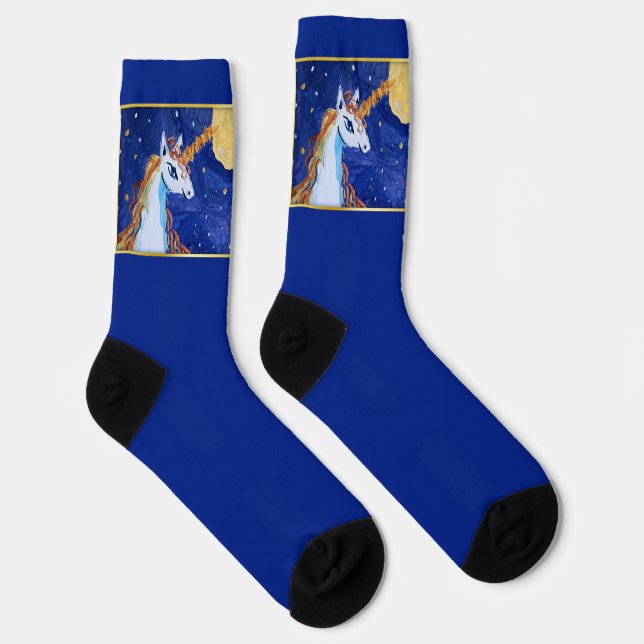 Unicorn "Art by Kids" Socks (Right)
