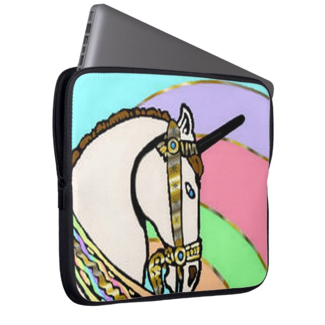 Unicorn Art Laptop Sleeve (Front Right)