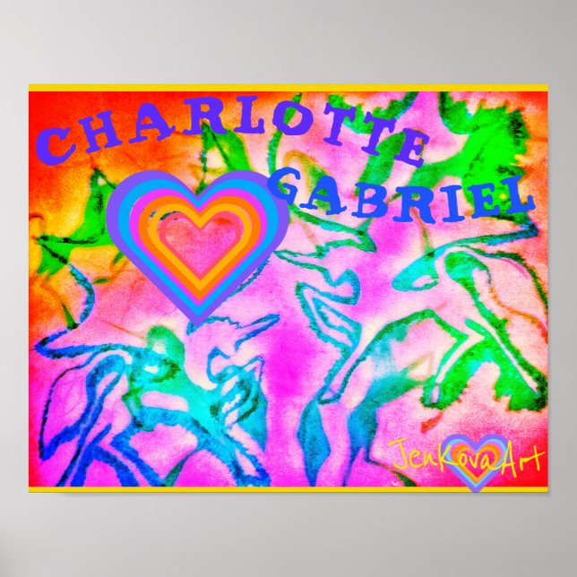 UNICORN ART POSTER W/ NAMES (Front)