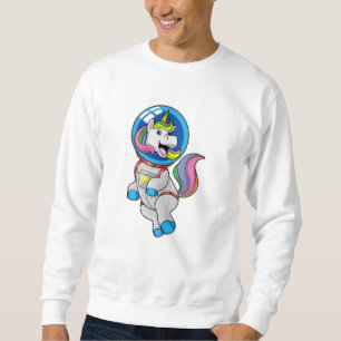 Unicorn as Astronaut in Space Sweatshirt