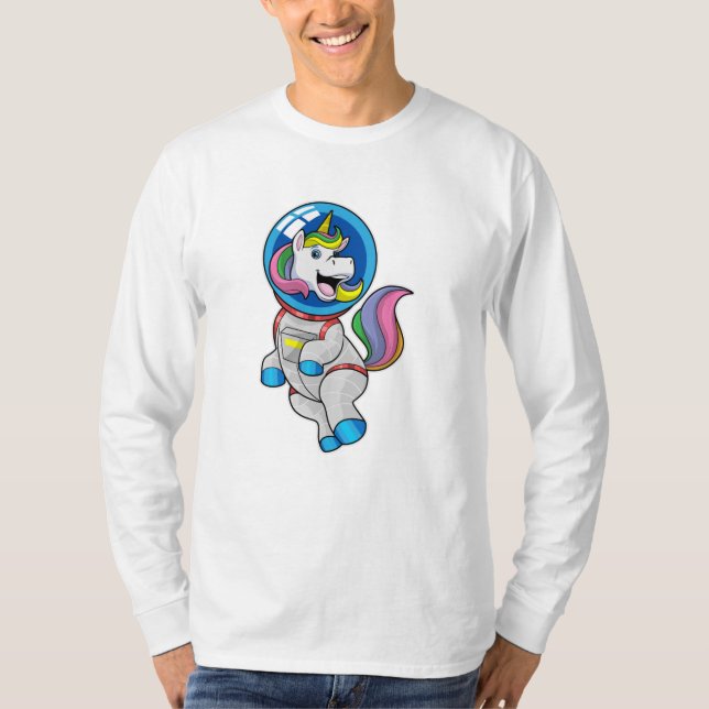 Unicorn as Astronaut in Space T-Shirt (Front)
