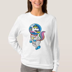 Unicorn as Astronaut in Space T-Shirt