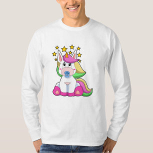 Unicorn as Baby with Pacifier T-Shirt