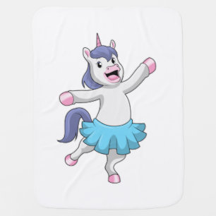 Unicorn as Ballerina at Ballet Baby Blanket