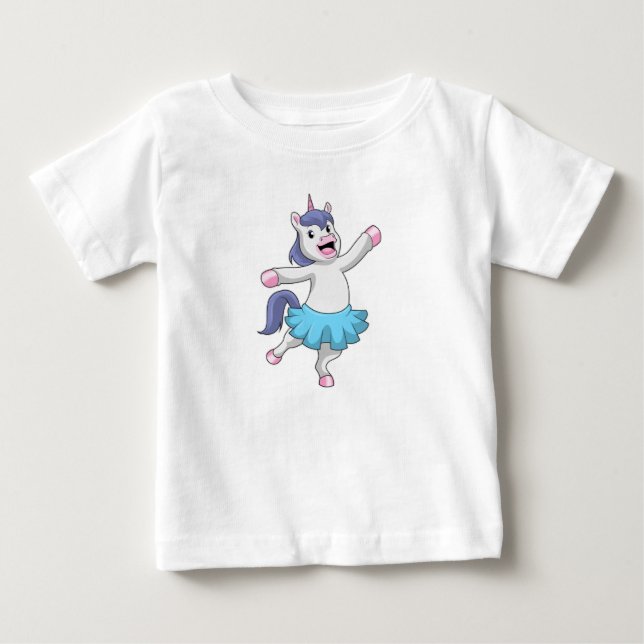 Unicorn as Ballerina at Ballet Baby T-Shirt (Front)