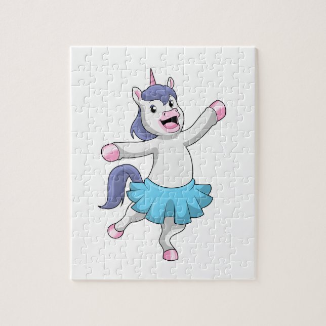 Unicorn as Ballerina at Ballet Jigsaw Puzzle (Vertical)