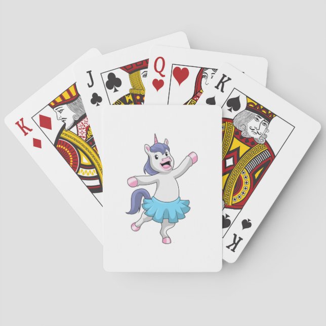 Unicorn as Ballerina at Ballet Poker Cards (Back)