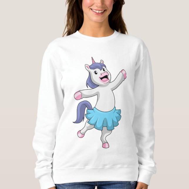 Unicorn as Ballerina at Ballet Sweatshirt (Front)