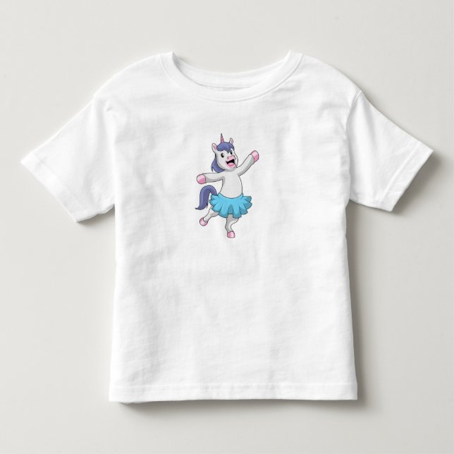 Unicorn as Ballerina at Ballet Toddler T-shirt (Front)