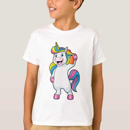 Unicorn as Hairdresser with Hairspray T_Shirt