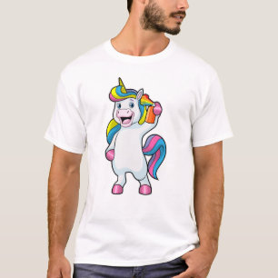 Unicorn as Hairdresser with Hairspray T-Shirt