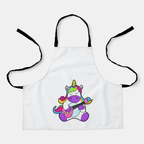 Unicorn as Musician with Guitar Apron