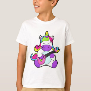 Unicorn as Musician with Guitar T-Shirt