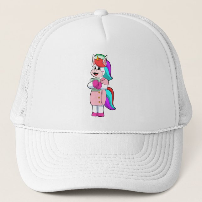Unicorn as Nurse Trucker Hat (Front)
