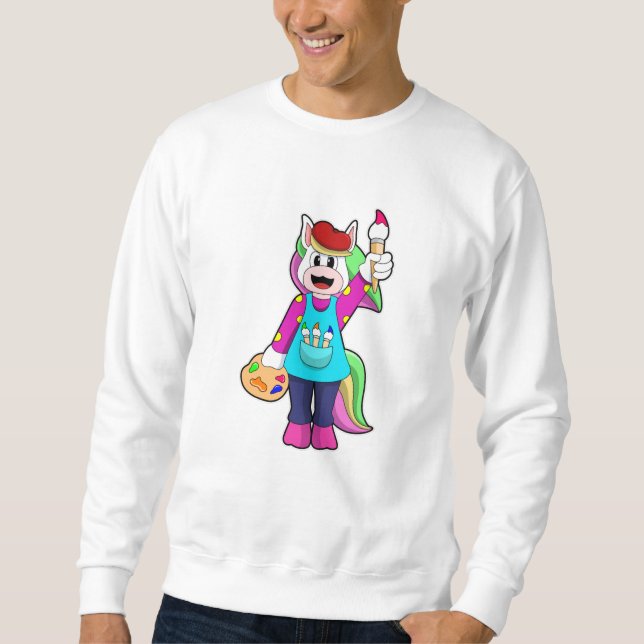 Unicorn as Painter Sweatshirt (Front)