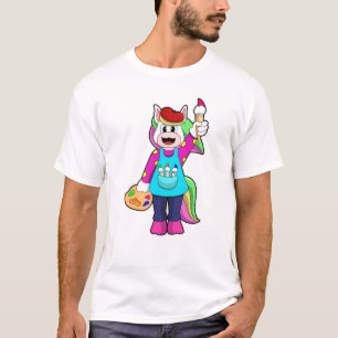 Unicorn as Painter T-Shirt