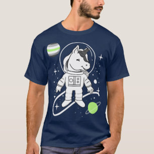 Unicorn Astronaut Agender Pride T-Shirt