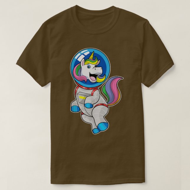 Unicorn Astronaut Space  T-Shirt (Design Front)