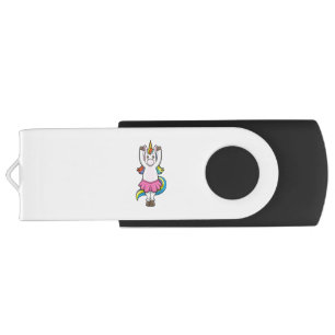 Unicorn at Ballet Dance with Skirt Flash Drive