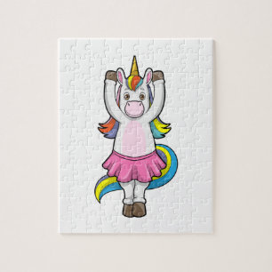Unicorn at Ballet Dance with Skirt Jigsaw Puzzle
