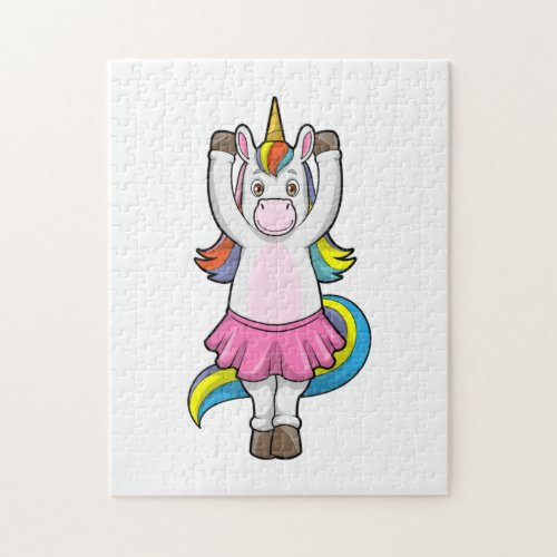 Unicorn at Ballet Dance with Skirt Jigsaw Puzzle
