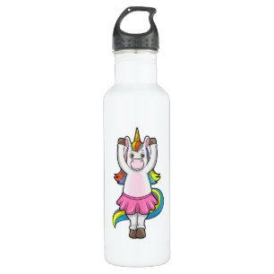 Unicorn at Ballet Dance with Skirt Stainless Steel Water Bottle