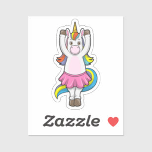 Unicorn at Ballet Dance with Skirt Sticker