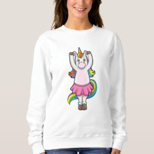 Unicorn at Ballet Dance with Skirt Sweatshirt